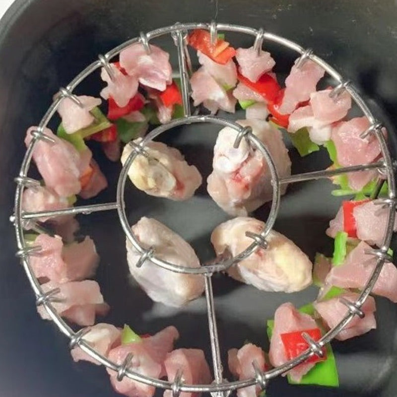 🔥50 % DE RÉDUCTION🍖 Grille de four en acier inoxydable | Forme ronde pour une cuisson homogène · Résistante à la rouille et durable · Facile à nettoyer | Pour les fours d'intérieur et les barbecues d'extérieur