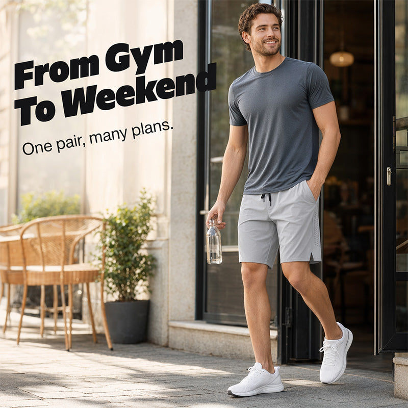 🩳 50% DE RÉDUCTION ⚡ Short de sport séchage rapide – Poches zippées & tissu respirant – Idéal pour la course, le fitness ou les activités outdoor – léger, confortable & pratique 🏃‍♂️🌿✨