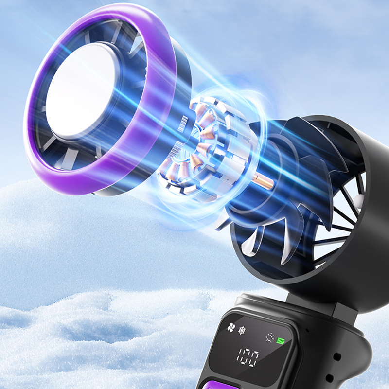 ❄️🌬️ 50 % DE RÉDUCTION ! Ventilateur portable avec plaque de refroidissement à glace – Refroidissement par évaporation, 3 vitesses et batterie rechargeable – Idéal pour les journées chaudes, au bureau et en extérieur ✨