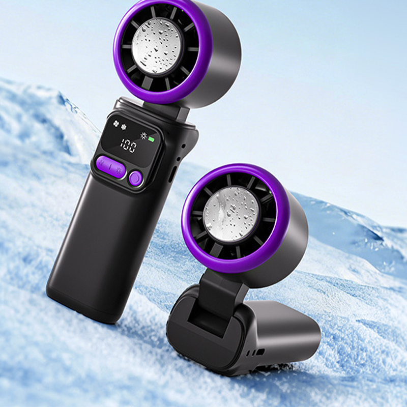 ❄️🌬️ 50 % DE RÉDUCTION ! Ventilateur portable avec plaque de refroidissement à glace – Refroidissement par évaporation, 3 vitesses et batterie rechargeable – Idéal pour les journées chaudes, au bureau et en extérieur ✨