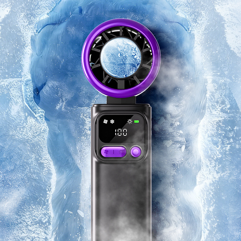 ❄️🌬️ 50 % DE RÉDUCTION ! Ventilateur portable avec plaque de refroidissement à glace – Refroidissement par évaporation, 3 vitesses et batterie rechargeable – Idéal pour les journées chaudes, au bureau et en extérieur ✨