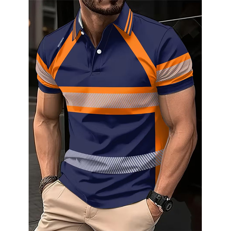 👔 50% DE RÉDUCTION ⏰ Chemise homme manches courtes haute visibilité réfléchissante – Bande réfléchissante & respirante – Idéale pour le travail, le chantier ou les sorties nocturnes – sécurité et confort au quotidien ✨🦺🌙