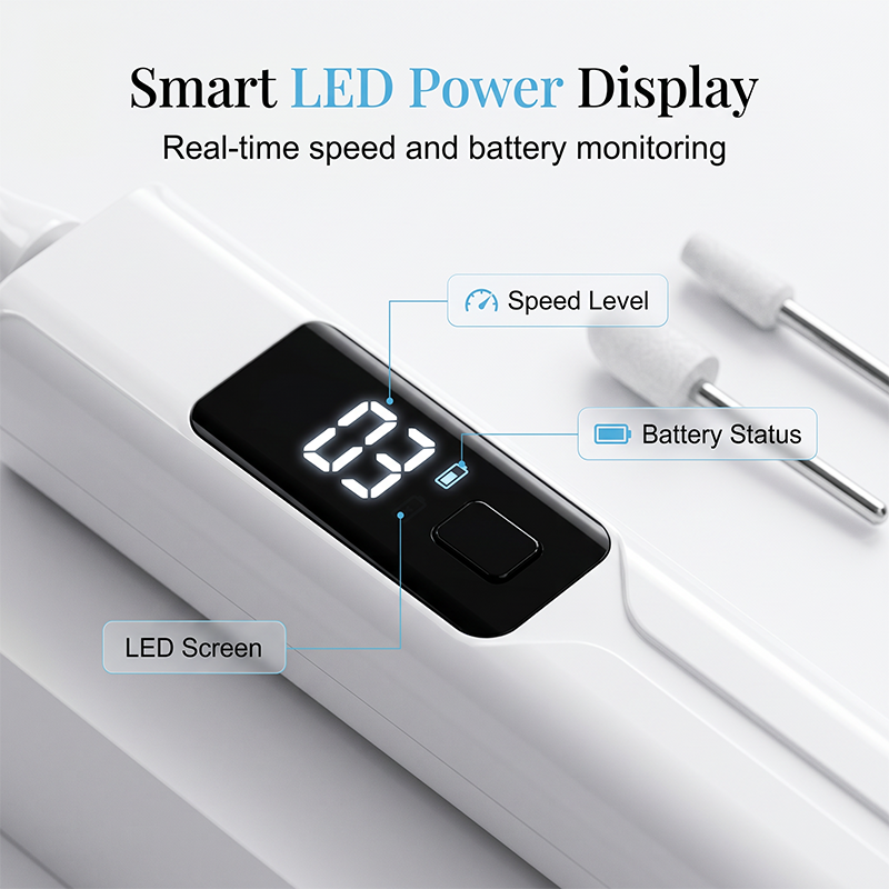 📢📢50% DE RÉDUCTION !! ⏰Kit Perceuse à Ongles Électrique Professionnel – Têtes Interchangeables, Écran LED & Design Ergonomique.