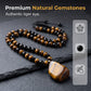 🔥 50 % DE RÉDUCTION ! 🦁 Collier de perles « œil-de-tigre » pour homme ✨ Pierre naturelle, design élégant et cadeau idéal pour les hommes
