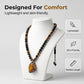 🔥 50 % DE RÉDUCTION ! 🦁 Collier de perles « œil-de-tigre » pour homme ✨ Pierre naturelle, design élégant et cadeau idéal pour les hommes