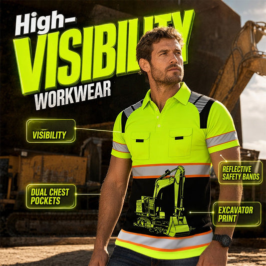 🎉 OFFRE LIMITÉE – 50% DE RÉDUCTION ! 🚜 T-Shirt Graphique Excavatrice pour Homme – Design Robuste, Polyester Respirant & Coupe Confortable – Haute Visibilité – Idéal pour le Chantier, les Loisirs et le Week-end ☀️👕✨
