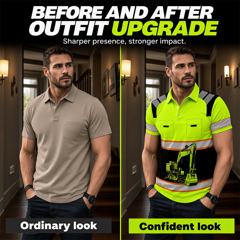 🎉 OFFRE LIMITÉE – 50% DE RÉDUCTION ! 🚜 T-Shirt Graphique Excavatrice pour Homme – Design Robuste, Polyester Respirant & Coupe Confortable – Haute Visibilité – Idéal pour le Chantier, les Loisirs et le Week-end ☀️👕✨