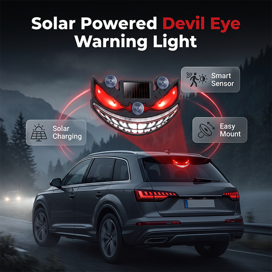 ☀️ 50% DE RÉDUCTION ! 🔴 Feu d’Avertissement LED Solaire Œil du Diable – Capteur de Vibration, Charge USB & Solaire – Universel – Améliore la Sécurité Routière – Installation Facile sur Pare-Brise ou Lunette Arrière 🚗⚠️✨