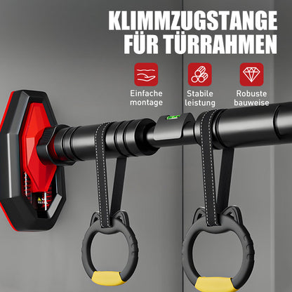 💪🚪 Barre de traction pour encadrement de porte – 50 % DE RÉDUCTION ! Base triangulaire antidérapante, double renfort à ressort – stable, sûre, sans perçage. 🔥🏠