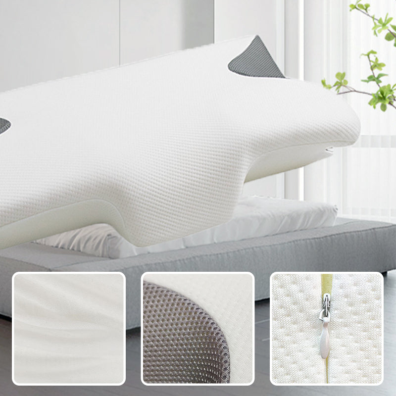 🦋 Oreiller en mousse à mémoire de forme en forme de papillon🛏Soutien ergonomique et alignement de la colonne vertébrale · Adapté à toutes les positions de sommeil