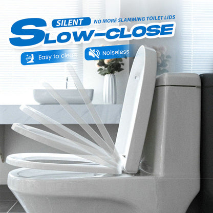 🚽💤 50 % DE RÉDUCTION ! Abattant de WC à fermeture progressive – Fini les claquements. Charnières à démontage rapide, faciles à retirer. Compatible avec les formes U, V et O. Une amélioration pour une salle de bains plus paisible ! 🛁✅
