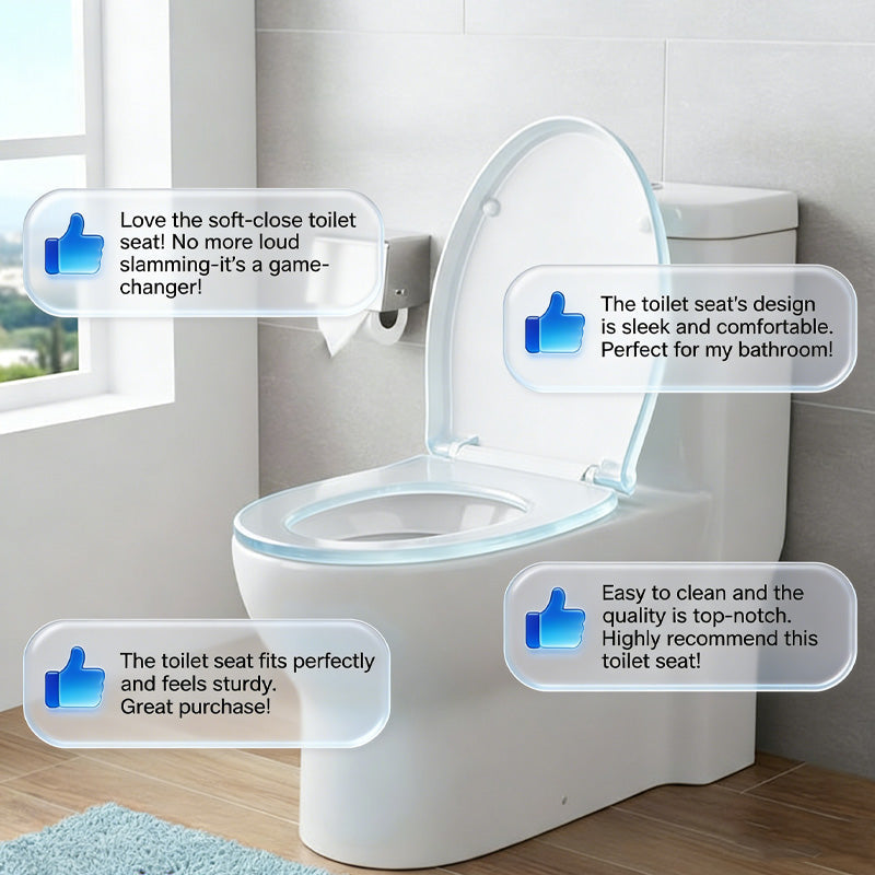 🚽💤 50 % DE RÉDUCTION ! Abattant de WC à fermeture progressive – Fini les claquements. Charnières à démontage rapide, faciles à retirer. Compatible avec les formes U, V et O. Une amélioration pour une salle de bains plus paisible ! 🛁✅