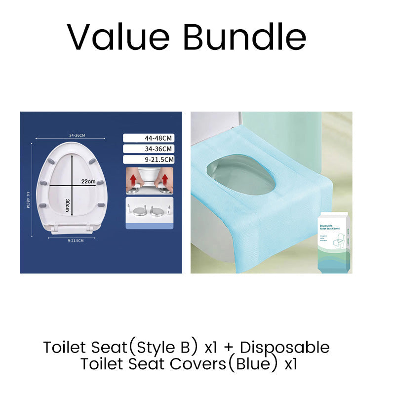 🚽💤 50 % DE RÉDUCTION ! Abattant de WC à fermeture progressive – Fini les claquements. Charnières à démontage rapide, faciles à retirer. Compatible avec les formes U, V et O. Une amélioration pour une salle de bains plus paisible ! 🛁✅