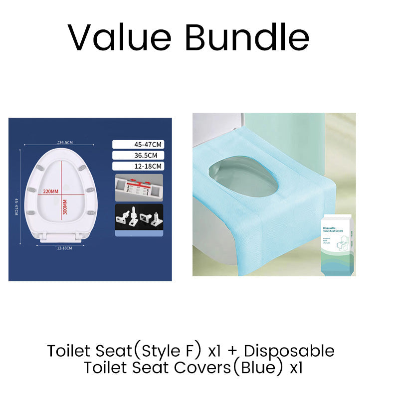🚽💤 50 % DE RÉDUCTION ! Abattant de WC à fermeture progressive – Fini les claquements. Charnières à démontage rapide, faciles à retirer. Compatible avec les formes U, V et O. Une amélioration pour une salle de bains plus paisible ! 🛁✅