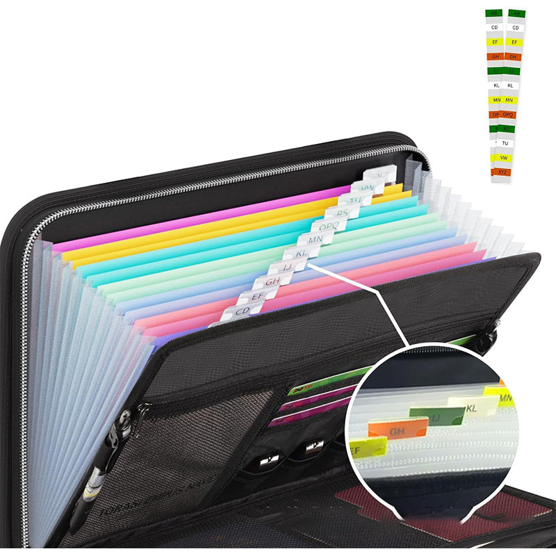 📁 50 % DE RÉDUCTION ! 🔥 Trousse en accordéon ignifuge avec poignée – protection contre le feu, plus de 12 compartiments et facile à transporter 🧾