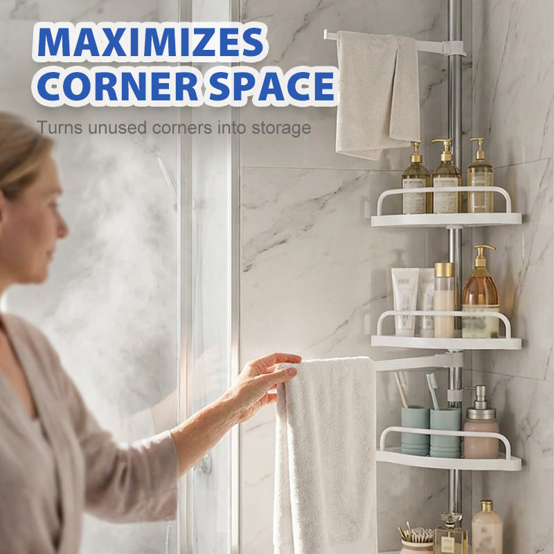 🧼🚿 Rangement salle de bain anti-rouille – Tiges en acier inoxydable, paniers amovibles, clipsables et lavables, évitez les fonds de bouteille gluants et les traces de calcaire tenaces 🔍🧽
