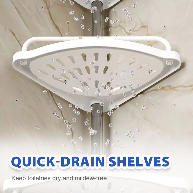 🧼🚿 Rangement salle de bain anti-rouille – Tiges en acier inoxydable, paniers amovibles, clipsables et lavables, évitez les fonds de bouteille gluants et les traces de calcaire tenaces 🔍🧽