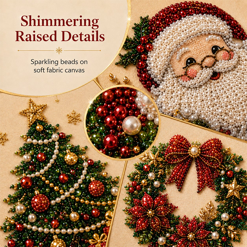 🎄🎅 Kit de peinture de Noël à perles et strass, loisir créatif pour enfants et adultes, décoration festive brillante pour les fêtes ✨