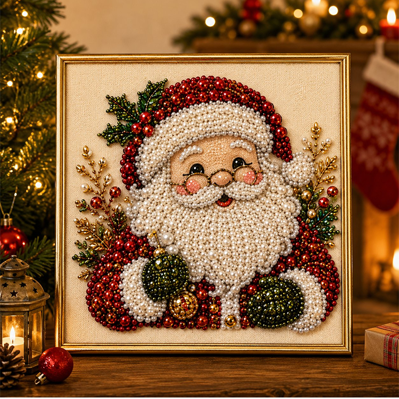 🎄🎅 Kit de peinture de Noël à perles et strass, loisir créatif pour enfants et adultes, décoration festive brillante pour les fêtes ✨