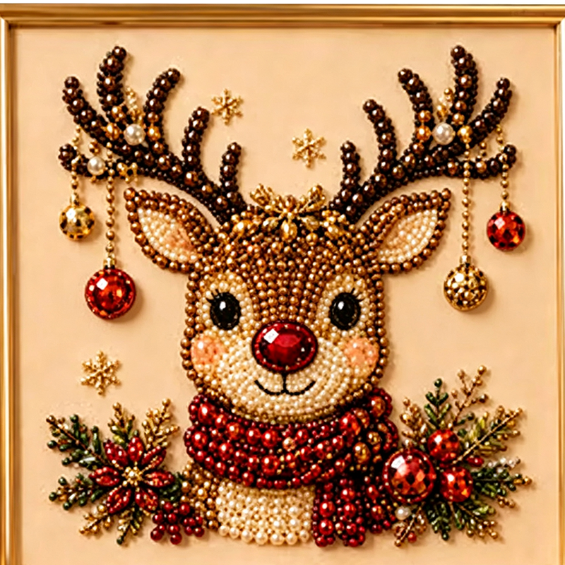 🎄🎅 Kit de peinture de Noël à perles et strass, loisir créatif pour enfants et adultes, décoration festive brillante pour les fêtes ✨