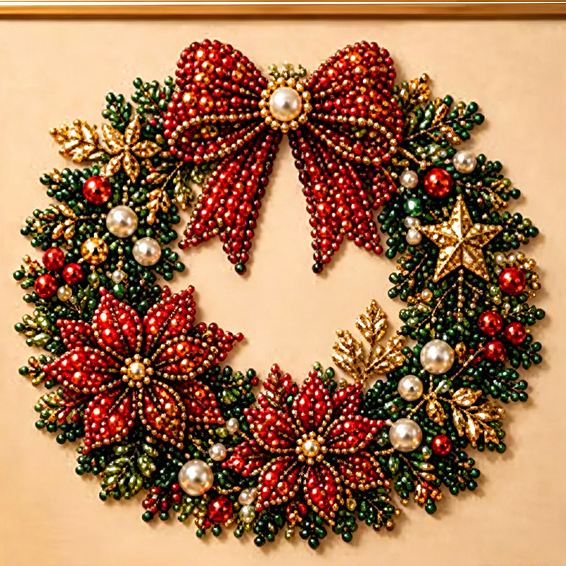 🎄🎅 Kit de peinture de Noël à perles et strass, loisir créatif pour enfants et adultes, décoration festive brillante pour les fêtes ✨