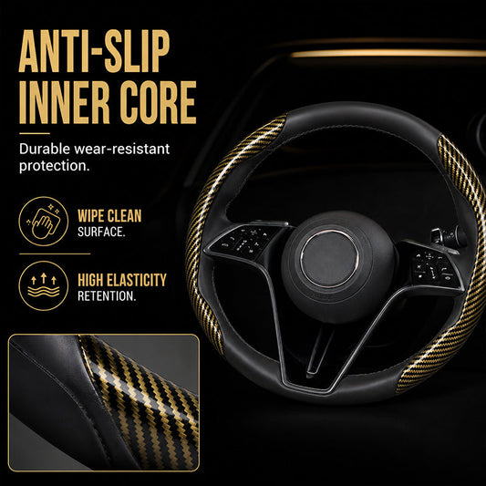 🏎️ 50% RABATT! 🎮 Universellt rattöverdrag i kolfiber – ergonomisk fjärilsdesign, halkskyddad och snabbmonterad – för bättre grepp och kontroll 🏁