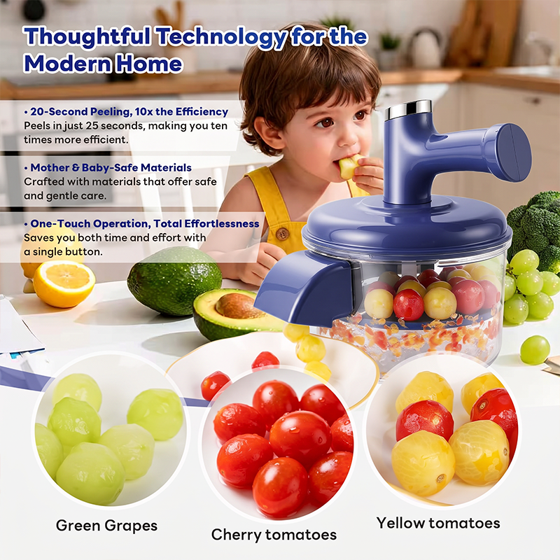 🍎50% DE RÉDUCTION ! Éplucheur et mixeur électrique de fruits et légumes - Épluchage automatique en un seul bouton, design 2-en-1 multifonction