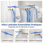 🧺 50% DE RÉDUCTION ! 🛞 Séchoir à Linge Pliable sur Roues – Tube Acier Revêtu – 3 Niveaux & Mobilité 360° for Maison