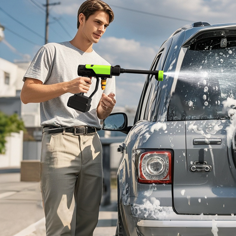 🚗 50% DE RÉDUCTION ! 💦 Nettoyeur Haute Pression Sans Fil – Plastique Haute Qualité – Turbo & Buse Rotative for Voiture & Jardin