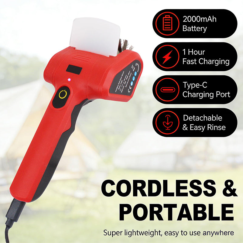 🧹 50 % DE RÉDUCTION EN CE MOMENT ! 🔥 Nettoyeur pour barbecue électrique – Brosse rotative à 700 tr/min, sans fil et avec têtes interchangeables 🥩