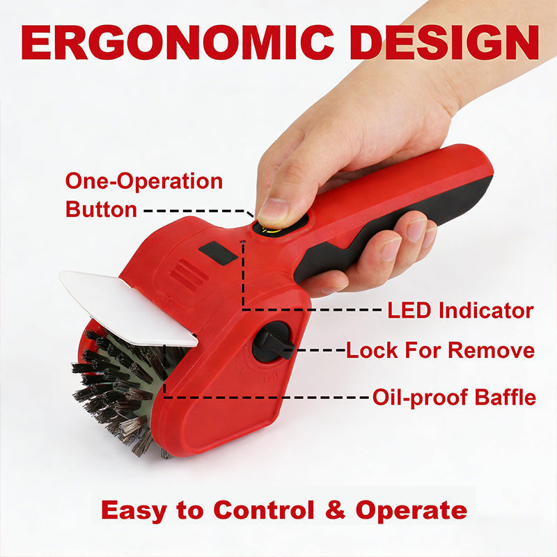 🧹 50 % DE RÉDUCTION EN CE MOMENT ! 🔥 Nettoyeur pour barbecue électrique – Brosse rotative à 700 tr/min, sans fil et avec têtes interchangeables 🥩