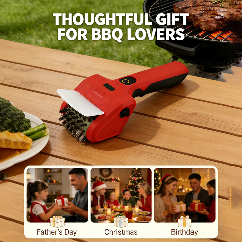 🧹 50 % DE RÉDUCTION EN CE MOMENT ! 🔥 Nettoyeur pour barbecue électrique – Brosse rotative à 700 tr/min, sans fil et avec têtes interchangeables 🥩