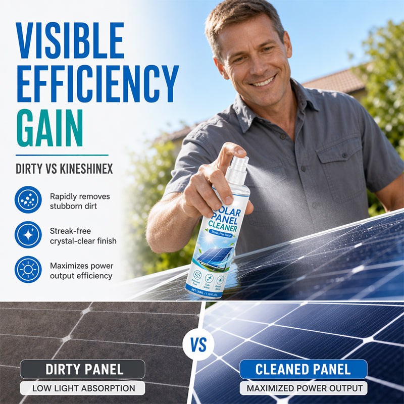 🛒 50 % DE RÉDUCTION EN CE MOMENT ! ☀️ Spray nettoyant avancé pour panneaux solaires – Élimine efficacement la saleté et améliore le rendement énergétique – Produit d'extérieur facile à utiliser 💧