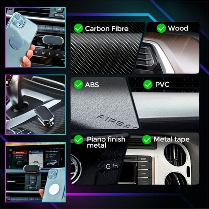 📢📢50% DE RÉDUCTION !! ⏰ Support Magnétique Ultra Flexible – Métal + Silicone ABS – Rotation 360° & Aimant Puissant pour Voiture & Maison