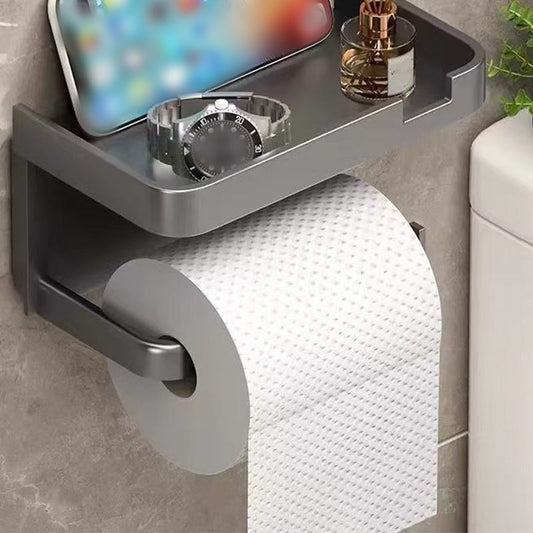 🚽 50% DE RÉDUCTION ! 🧻 Porte-Papier Toilette Mural avec Étagère – PP – Sans Percer & Imperméable pour Salle de Bain
