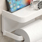 🚽 50% DE RÉDUCTION ! 🧻 Porte-Papier Toilette Mural avec Étagère – PP – Sans Percer & Imperméable pour Salle de Bain