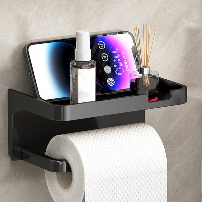 🚽 50% DE RÉDUCTION ! 🧻 Porte-Papier Toilette Mural avec Étagère – PP – Sans Percer & Imperméable pour Salle de Bain