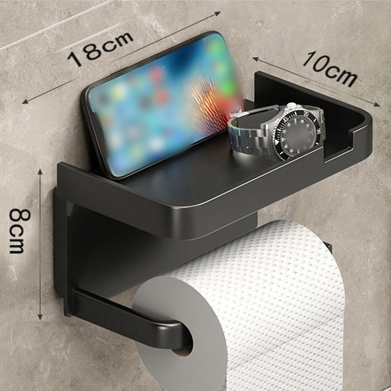 🚽 50% DE RÉDUCTION ! 🧻 Porte-Papier Toilette Mural avec Étagère – PP – Sans Percer & Imperméable pour Salle de Bain