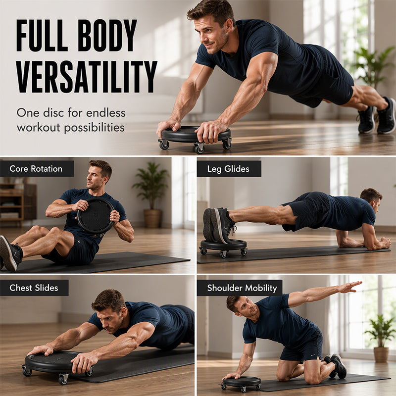 🔥💥 -50% ! 🏠Disque Rouleau Abdominal avec Tapis de Genoux – Stabilité, confort & renforcement – Idéal pour des abdominaux efficaces à la maison.