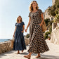 🐆 50 % DE RÉDUCTION ! 👗 Robe longue pour femme à motif léopard avec poches, robe décontractée à manches courtes – Confortable