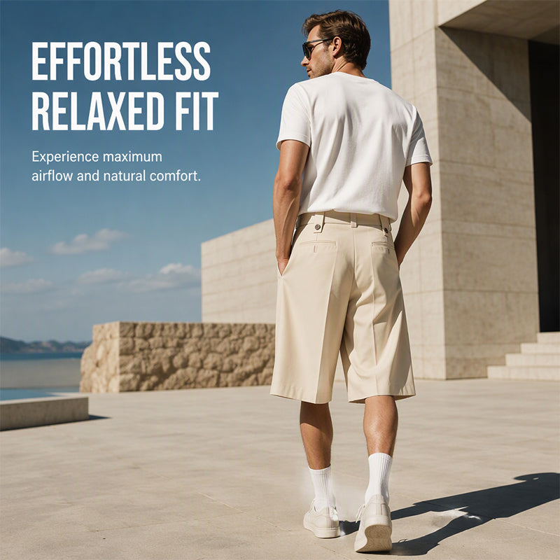 👔 50 % DE RÉDUCTION ! 🩳 Pantalon de costume court pour homme, coupe décontractée avec bas évasés – Des vêtements confortables pour le quotidien