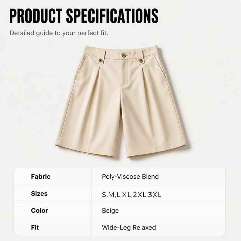 👔 50 % DE RÉDUCTION ! 🩳 Pantalon de costume court pour homme, coupe décontractée avec bas évasés – Des vêtements confortables pour le quotidien