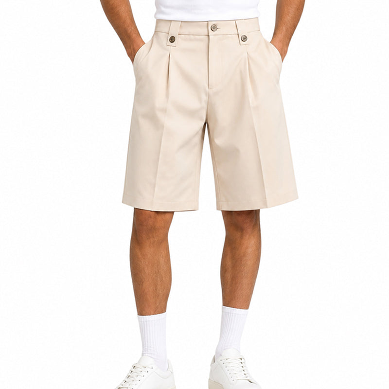 👔 50 % DE RÉDUCTION ! 🩳 Pantalon de costume court pour homme, coupe décontractée avec bas évasés – Des vêtements confortables pour le quotidien