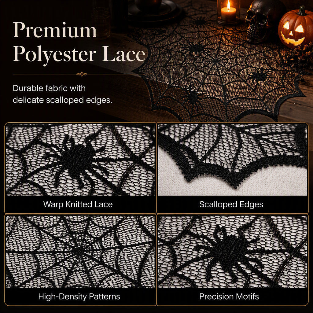🎃50 % DE RÉDUCTION POUR UNE DURÉE LIMITÉE ! ⏰Ensemble de nappe et de sets de table aux motifs effrayants pour Halloween