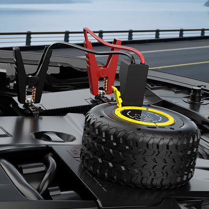 📢📢50% DE RÉDUCTION !! ⏰ 4-en-1 : Aide-démarrage + Gonfleur de pneus 🔋 — Compresseur portable puissant, compact et fiable ⚡ Idéal pour les urgences routières 🛠️