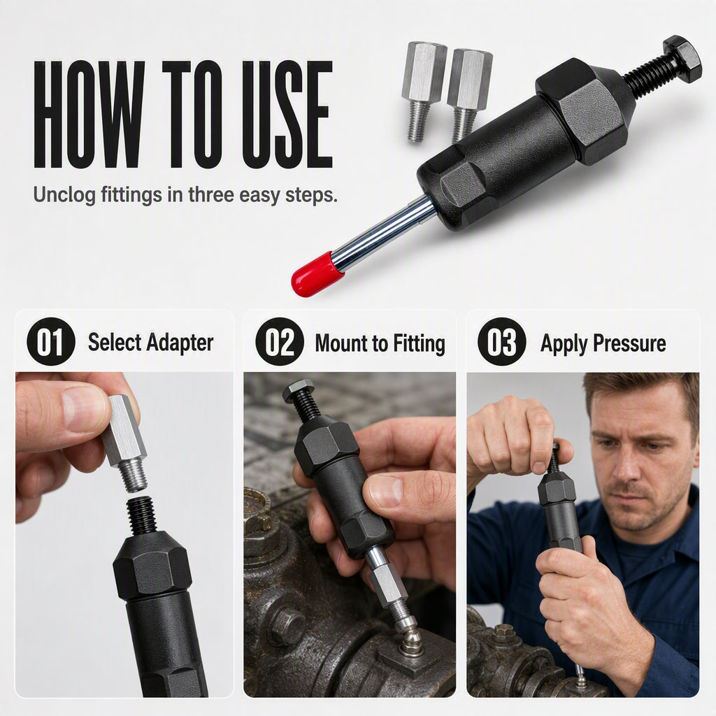📢📢50% DE RÉDUCTION !! ⏰Outil Professionnel de Nettoyage de Raccords de Graissage