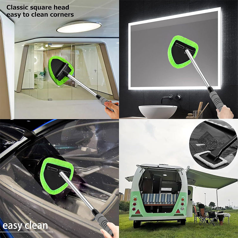 🚗PROMO FLASH 50% ! Kit nettoyage pare-brise manche télescopique🧽Tête 180°, sans trace, atteignez tous les coins