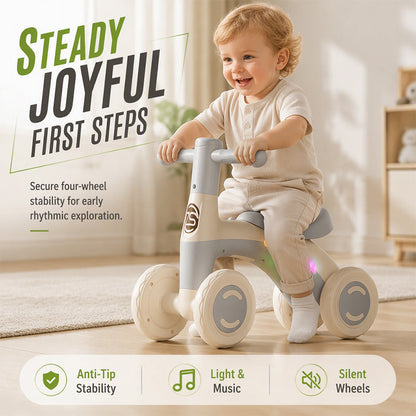 🚲 60 % DE RÉDUCTION ! 🎵 Vélo d'équilibre pour bébé avec musique et lumières – Coloré, sûr et favorisant le développement moteur – Idéal pour bouger en s'amusant dans la chambre d'enfant ✨