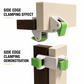 🔧 50 % DE RÉDUCTION ! 📏 Pince de fixation pour planche de remplissage en bois – mécanisme de serrage rapide, serrage des deux côtés et patins de protection en caoutchouc – idéale pour l'installation d'armoires 🏠
