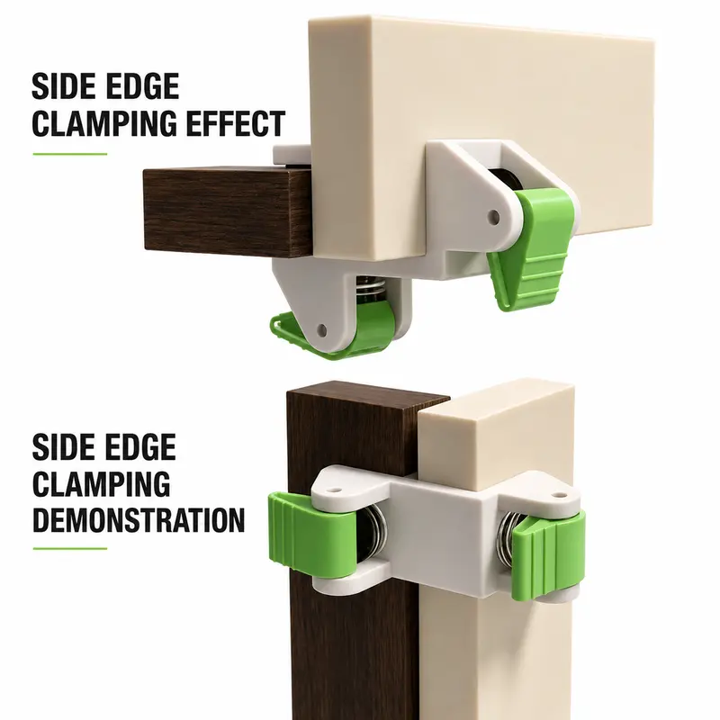 🔧 50 % DE RÉDUCTION ! 📏 Pince de fixation pour planche de remplissage en bois – mécanisme de serrage rapide, serrage des deux côtés et patins de protection en caoutchouc – idéale pour l'installation d'armoires 🏠